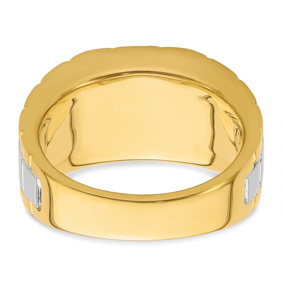 IBGoodman 14ktt 3/8 ct Lab Grown Diamond VS/SI+ G+ Semi Mount Men's Ring - Image 5