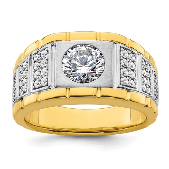 IBGoodman 14ktt 3/8 ct Lab Grown Diamond VS/SI+ G+ Semi Mount Men's Ring