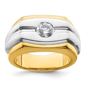 IBGoodman 14k Two-tone Polished/Satin Men's Ring Mounting