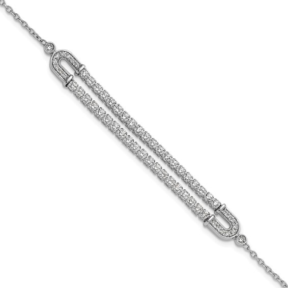 14kw 2 ct Lab Grown Diamond VS/SI+ G+ Comp 6.5in w/ 1in ext Bracelet