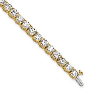 14k 16ct Lab Grown Diamond VS+ F+ Complete Tennis Bracelet