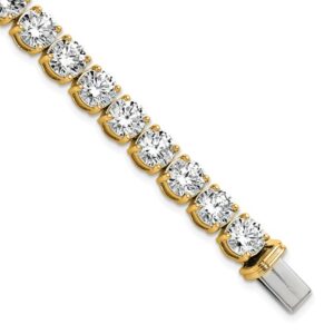 14k 25ct Lab Grown Diamond VS+ F+ Complete Tennis Bracelet