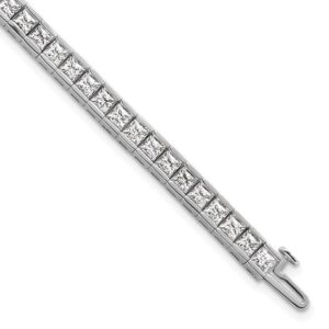 14kw 10ct Lab Grown Dia VS+ F+ Comp Princess Tennis Bracelet