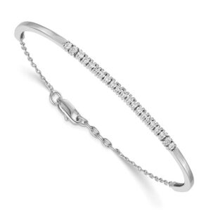 14kw 3/4ct Lab Grown Diamond VS/SI+ G+ Comp Bangle Bracelet