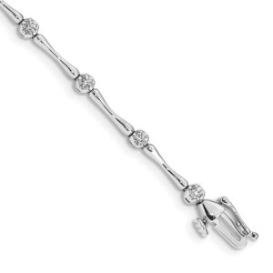 14kw 1/2 ct Lab Grown Dia VS/SI+ G+ Comp 7 in Fancy Bracelet