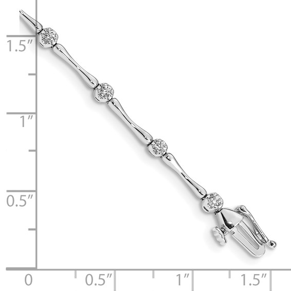 14kw 1/2 ct Lab Grown Dia VS/SI+ G+ Comp 7 in Fancy Bracelet - Image 3