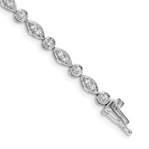 14kw 3/4ct Lab Grown Dia VS/SI+ G+ Comp 7in Fancy Bracelet