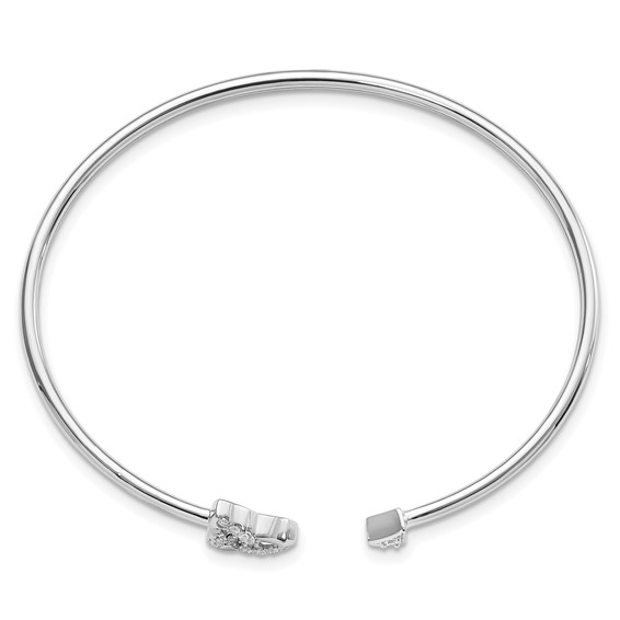 14kw 1/5ct Lab Grown Dia VS/SI+ G+ Comp Celtic Knot Cuff Bangle - Image 2