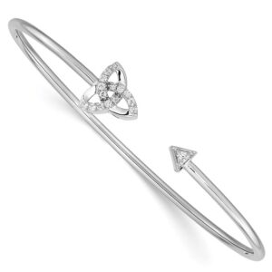 14kw 1/5ct Lab Grown Dia VS/SI+ G+ Comp Celtic Knot Cuff Bangle