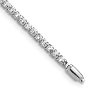 14kw 3 1/5ct Lab Grown Dia VS+ F+ Comp Round Tennis Bracelet