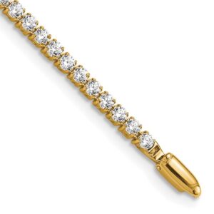 14k 3 1/5ct Lab Grown Dia VS/SI+ G+ Comp Round Tennis Bracelet