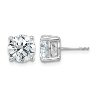 18kw 5ct Cert Lab Grown Diamond VS+ F+ Round Complete Stud Earrings