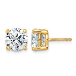 18ky 5ct Cert Lab Grown Diamond VS+ F+ Round Complete Stud Earrings