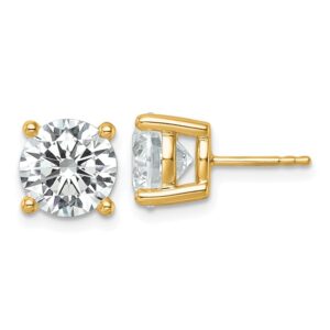 10ky 6ct Cert Lab Grown Diamond VS+ F+ Round Complete Stud Earrings