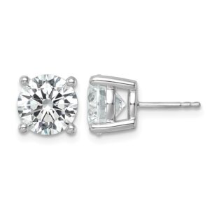 18kw 6ct Cert Lab Grown Diamond VS+ F+ Round Complete Stud Earrings
