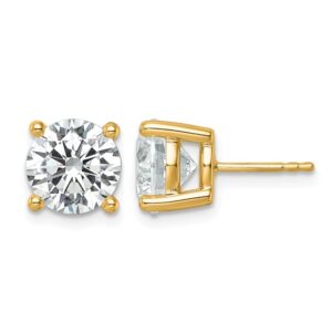 18ky 6ct Cert Lab Grown Diamond VS+ F+ Round Complete Stud Earrings