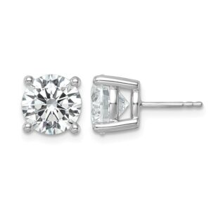 Plat 6ct Cert Lab Grown Diamond VS+ F+ Round Complete Stud Earrings