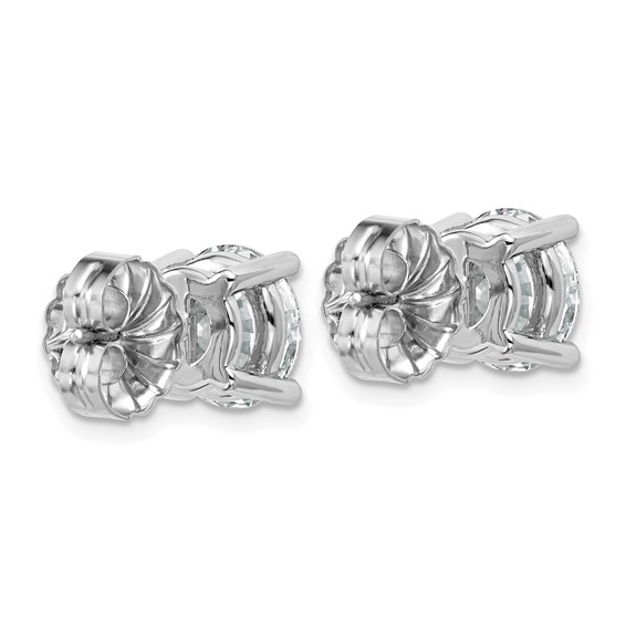 Plat 6ct Cert Lab Grown Diamond VS+ F+ Round Complete Stud Earrings - Image 3
