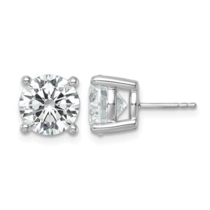 14kw 7ct Cert Lab Grown Dia VS/SI+ G+ Round Comp Heavyweight Earrings