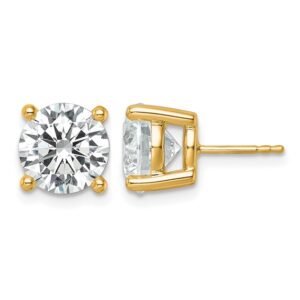 14ky 7ct Cert Lab Grown Diamond VS/SI+ G+ Round Comp Hvywt Earrings