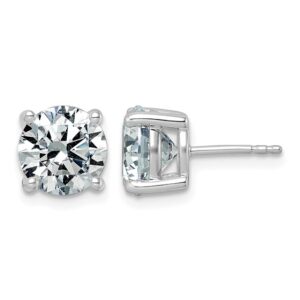 14kw 5ct Lab Grown Diamond VS+ F+ Round Comp Lightweight Earrings