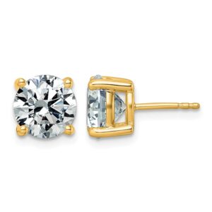 14ky 5ct Lab Grown Dia VS+ F+ Round Comp Lightweight Earrings