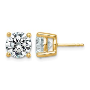 10ky 6ct Lab Grown Diamond VS+ F+ Round Complete Stud Earrings