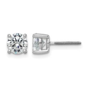 14kw 7ct Cert Lab Grown Dia VS+ F+ Comp Screwback Heavyweight Earrings