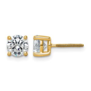 14ky 7ct Cert Lab Grown Dia VS+ F+ Comp Screwback Hvywt Earrings