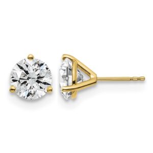 18ky 4ct Cert Lab Grown Diamond VS+ F+ Round Complete Stud Earrings