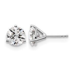 14kw 4ct Cert Lab Grown Diamond VS/SI+ G+ Round Complete Stud Earrings