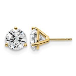 18ky 5ct Cert Lab Grown Diamond VS+ F+ Round Complete Stud Earrings