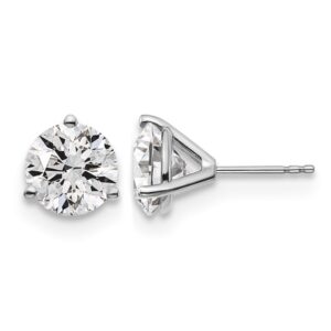 Platinum 5ct Cert Lab Grown Diamond VS+ F+ Round Comp Stud Earrings