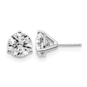 18kw 6ct Cert Lab Grown Diamond VS+ F+ Round Complete Stud Earrings