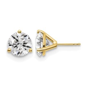 18ky 6ct Cert Lab Grown Diamond VS+ F+ Round Complete Stud Earrings