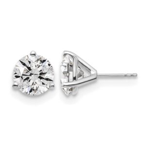 Platinum 6ct Cert Lab Grown Diamond VS+ F+ Round Complete Stud Earrings