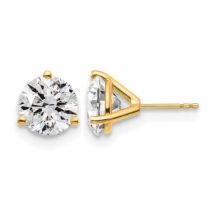 14ky 6ct Cert Lab Grown Diamond VS+ F+ Round Complete Stud Earrings