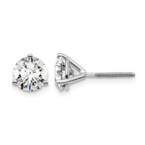 Platinum 6ct Cert Lab Grown Dia VS+ F+ Comp Screwback Stud Earrings