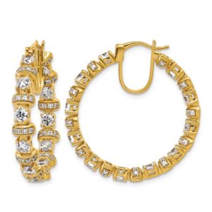 14k 4ct Lab Grown Diamond VS+ F+ Complete Fashion Hoop Earrings