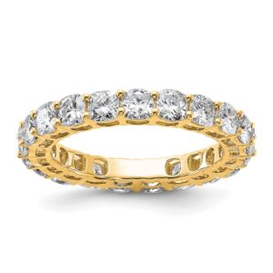 14k 3 5/8ct Lab Grown Diamond VS/SI+ G+ Cushion Comp Eternity Band