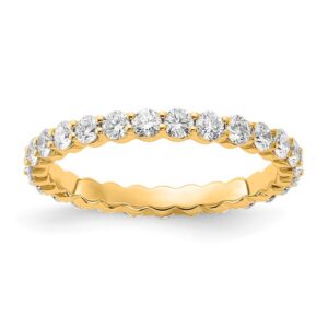 14k 1ct Lab Grown Diamond VS+ F+ Round Comp Eternity Band