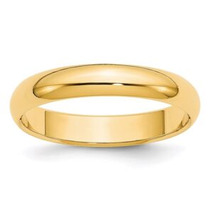 Sterling Silver/Gold Plated 4mm Half-Round Band