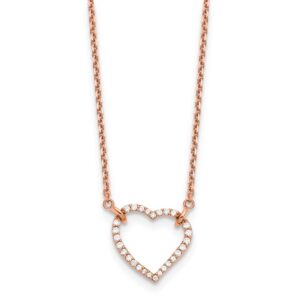 14kr 1/5ct Lab Grown Diamond VS/SI+ G+ Comp 18 in Heart Necklace