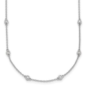 TO 14kw 3/8ct Lab Grown Diamond VS+ F+ Comp. 16 Station 16 inch Necklace