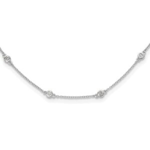 TO 14kw 1/2ct Lab Grown Diamond VS+ F+ Comp. 18 Station 18 inch Necklace