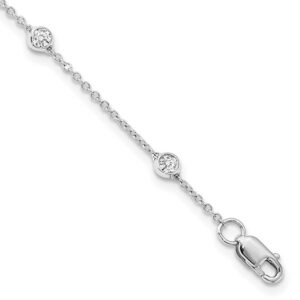 TO 14kw 1/2ct Lab Grown Diamond VS+ F+ Comp. 8 Station 8 inch Bracelet