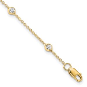 TO 14k 1/2ct Lab Grown Diamond VS+ F+ Comp. 8 Station 8 inch Bracelet