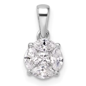 14k White Gold 1/2 ct Lab Grown Diamond VS/SI+ G+ Pendant
