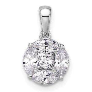 14k White Gold 1 ct Lab Grown Diamond VS/SI+ G+ Pendant