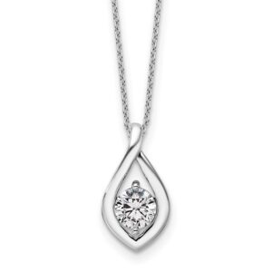 14kw 3/4ct Lab Grown Diamond VS/SI+ G+ Comp 18in Necklace